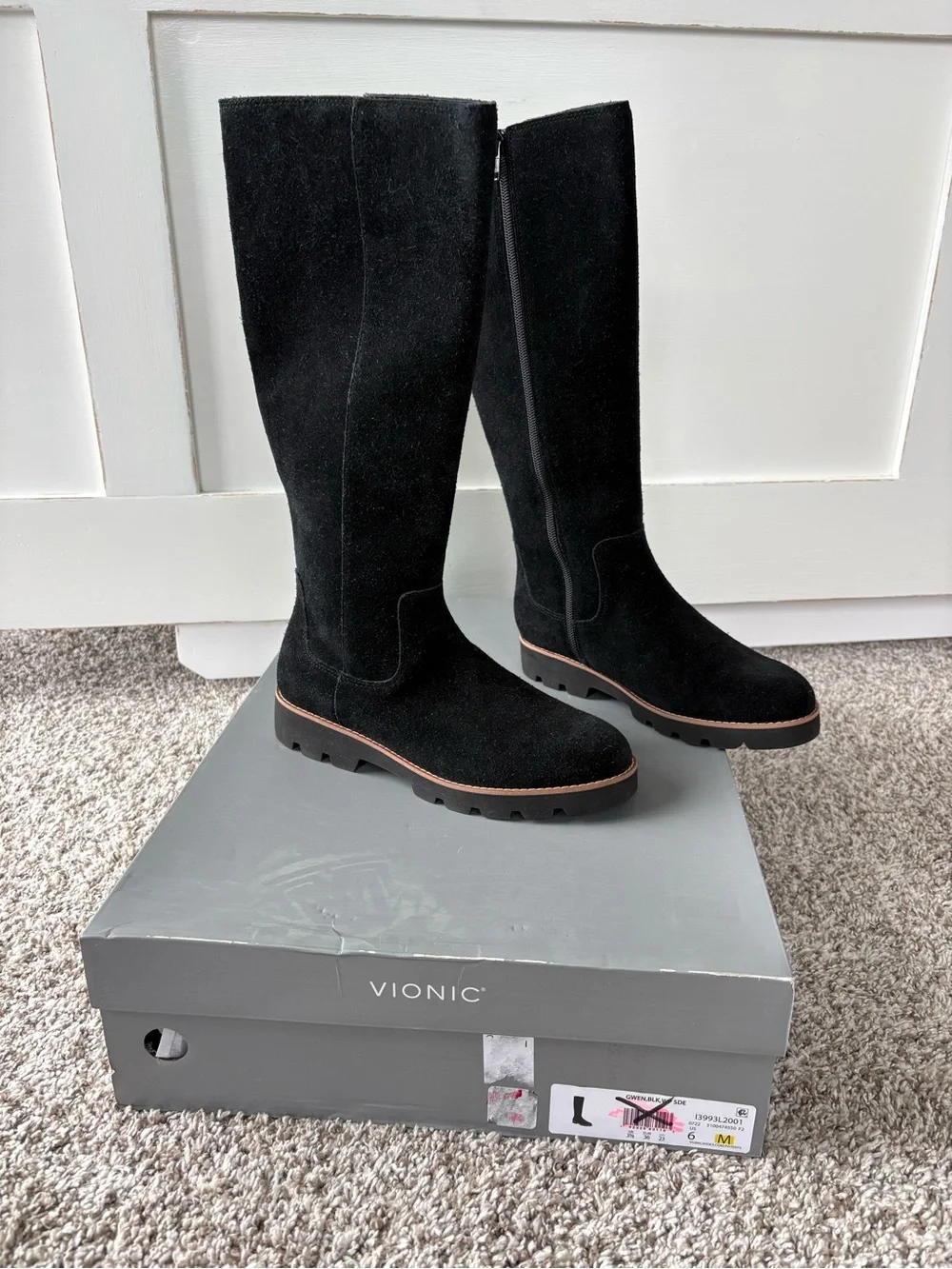 NWT Vionic Women's Gwen High Shaft Waterproof Comfort Boots In Black Size 7